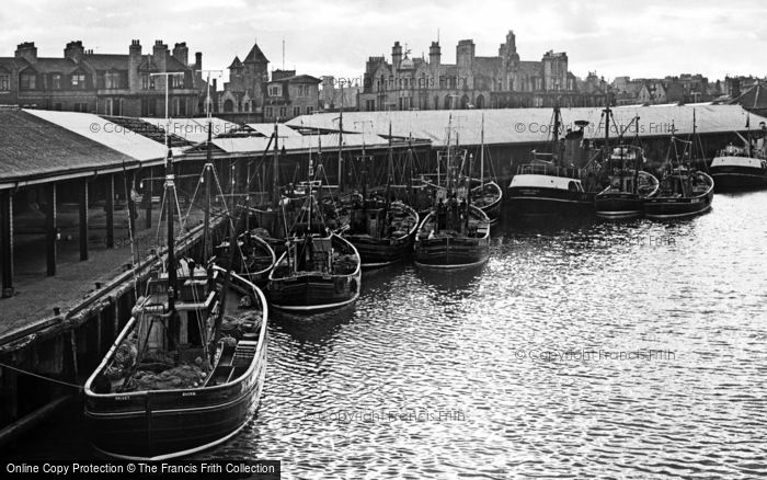 Photo of Aberdeen, Trawlers Alongside The Fish Dock On Albert Quay 1961