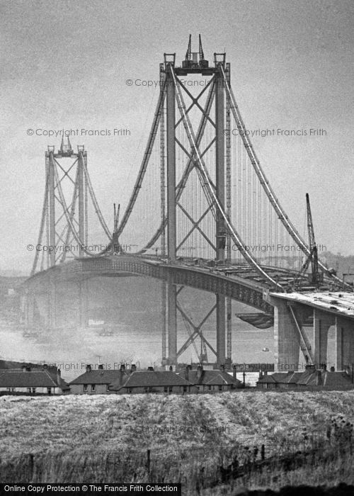 Photo of Forth Bridge, Road Bridge Under Construction c.1963