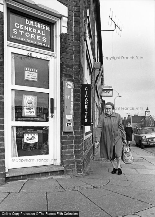 Photo of Oldbury, Green's Corner Shop, Langley High Street 1964