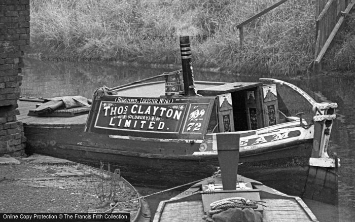 Photo of Oldbury, Narrow Boat On The Canal 1964