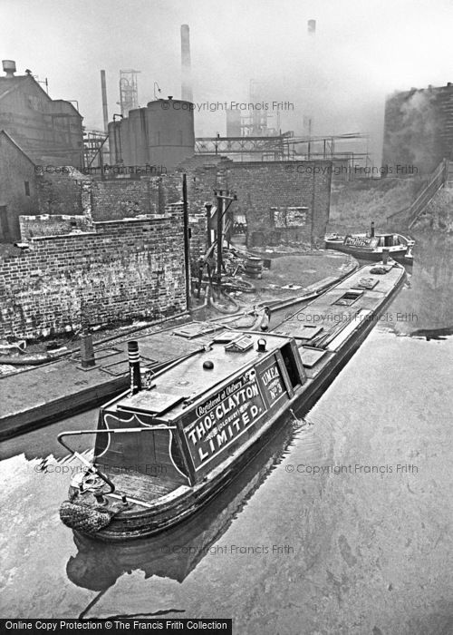 Photo of Oldbury, Narrowboat On Canal By Bip Factory c.1960