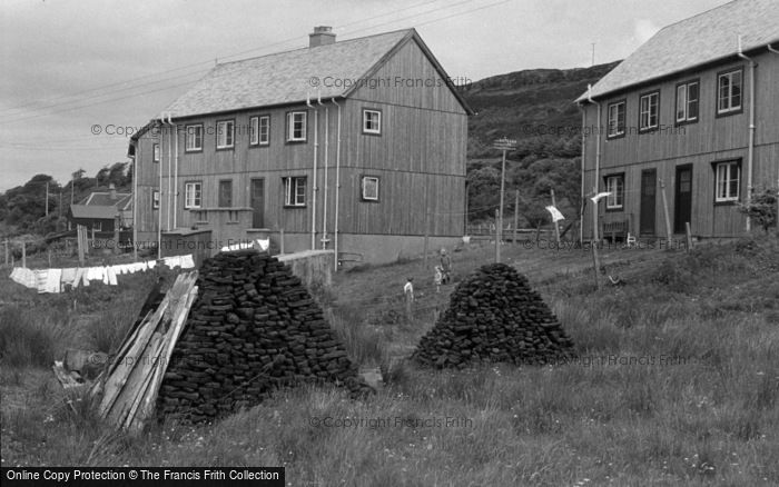 Photo of Skye, Peat Stacks And Council Houses 1961