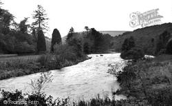 River And Weir c.1935, Abbey St Bathans