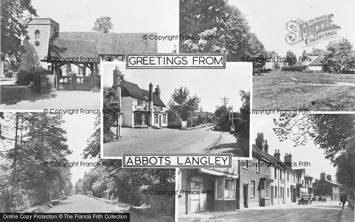 Photo of Abbots Langley, Composite c.1955