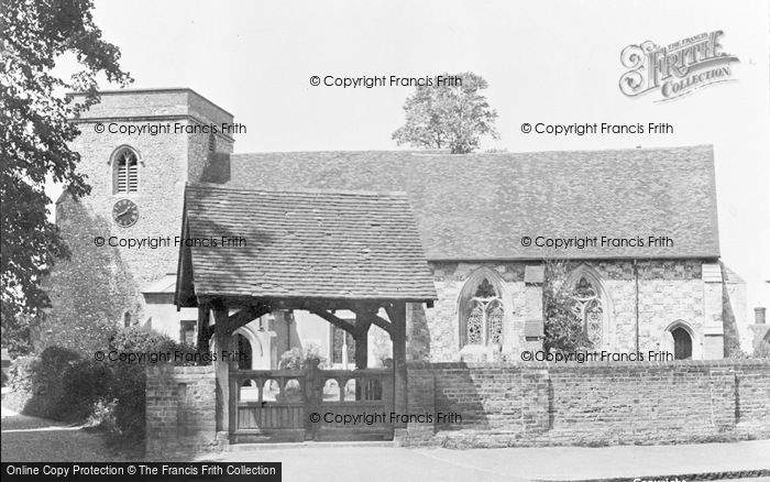 Photo of Abbots Langley, St Lawrence Church And Lychgate c.1955