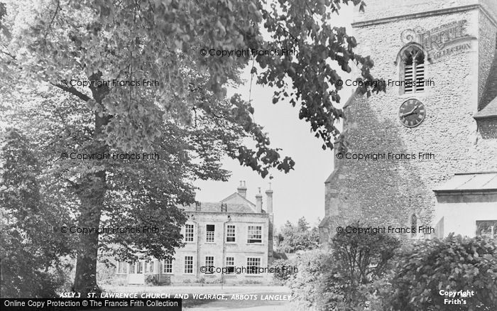 Photo of Abbots Langley, St Lawrence Church And Vicarage c.1955