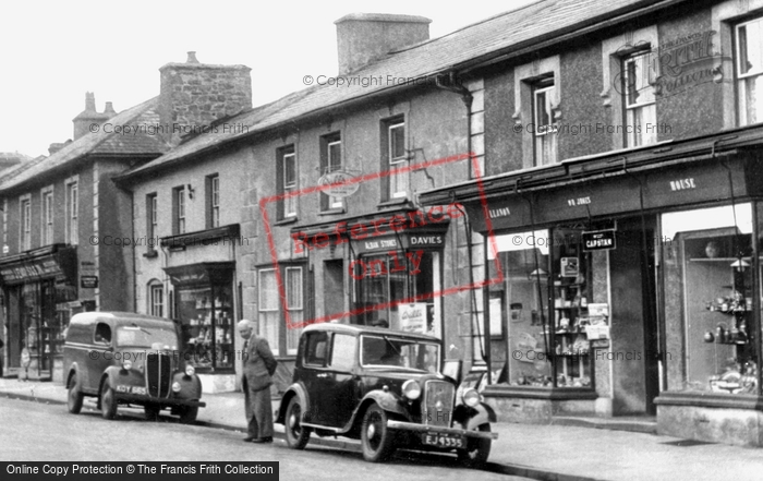 Photo of Aberaeron, Shops On Aberystwyth Road c.1955