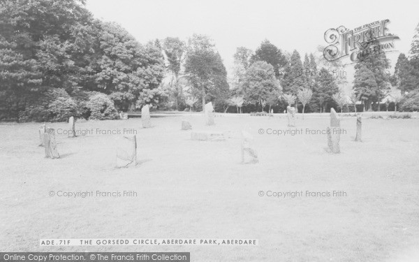 Photo of Aberdare, Park, Gorsedd Circle c.1960