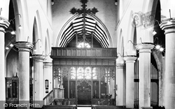 St Elvan's Church Interior c.1955, Aberdare
