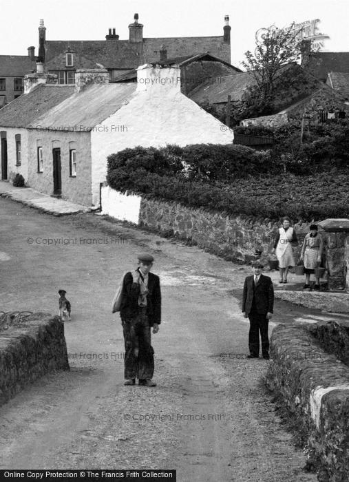 Photo of Aberffraw, Villagers On Bridge Street c.1939