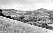 Abergavenny, from the Blorenge c1960