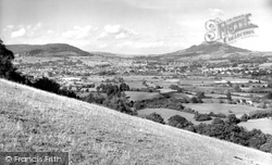 Abergavenny, from the Blorenge c1960