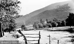 River Usk And Blorenge Mountain c.1955, Abergavenny
