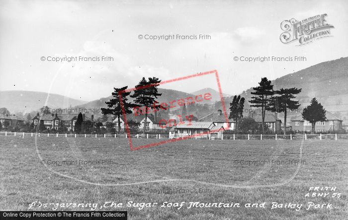 Photo of Abergavenny, Sugar Loaf Mountain And Bailey Park c.1955