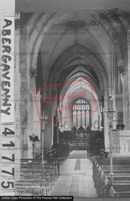 Photo of Abergavenny, The Church Interior 1898