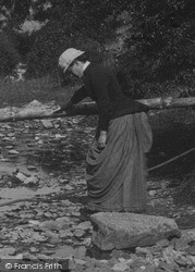 Lady Crossing The Stream 1890, Abergele