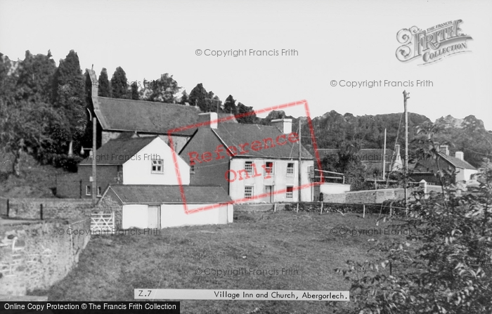 Photo of Abergorlech, Village Inn And Church c.1955