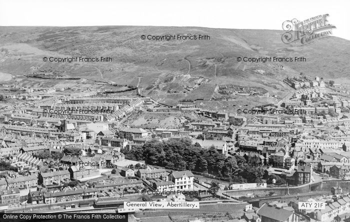 Photo of Abertillery, General View c.1955