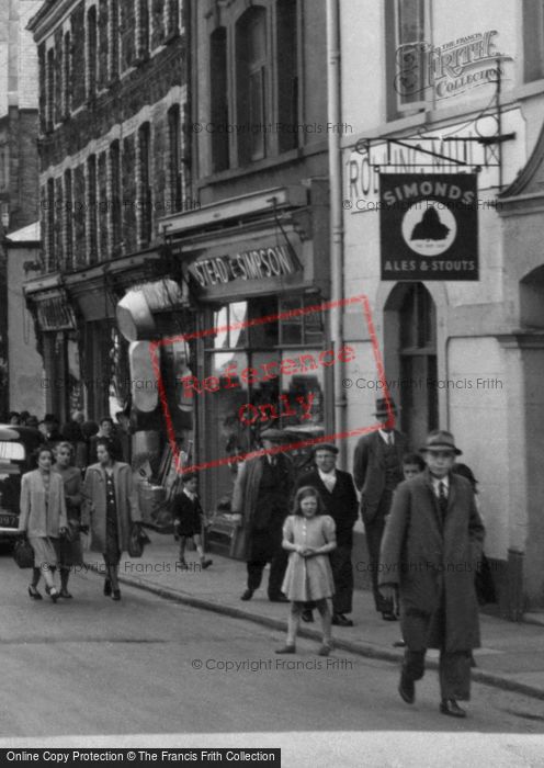 Photo of Abertillery, Townsfolk On Church Street c.1955
