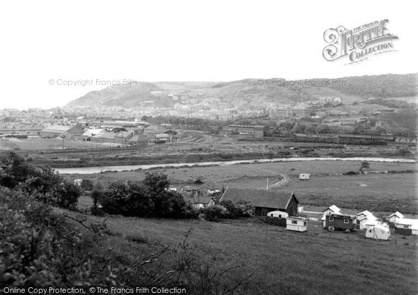 Photo of Aberystwyth, Camping Ground Showing Constitution Hill 1949