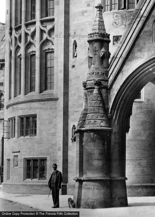 Photo of Aberystwyth, Man At College Entrance 1903