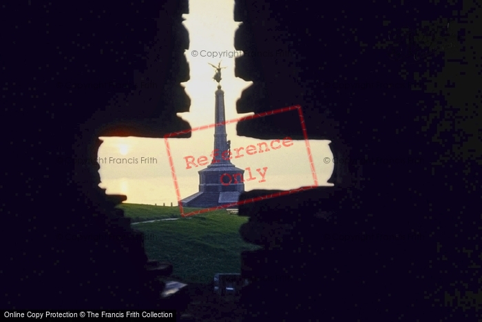 Photo of Aberystwyth, War Memorial Through Castle Arrow Slit 1985