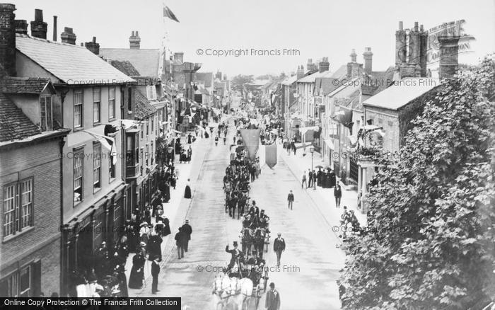 Photo of Abingdon, A Procession In Ock Street 1897