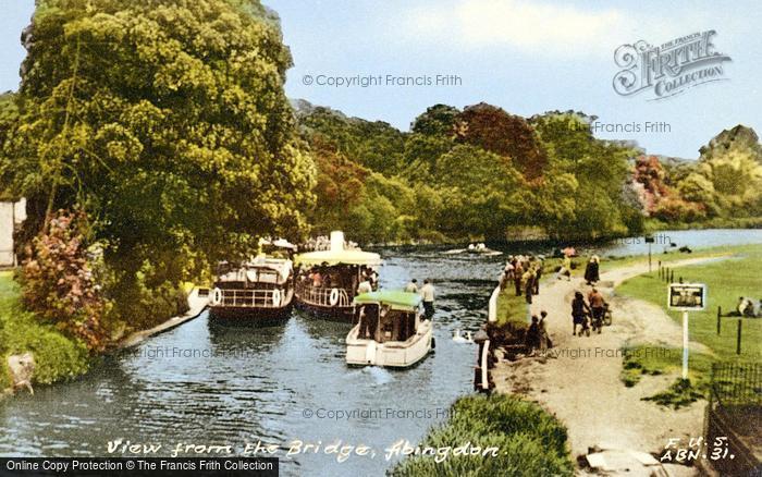 Photo of Abingdon, View From The Bridge c.1950