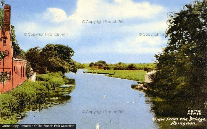 Photo of Abingdon, View From The Bridge c.1955