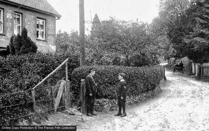 Photo of Abinger Common, Postman And Boy 1907
