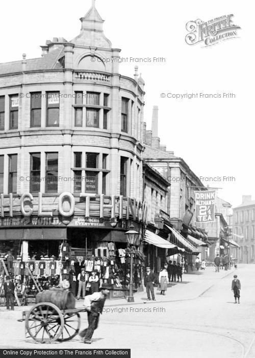 Photo of Accrington, Man Pulling A Handcart In Blackburn Road 1899