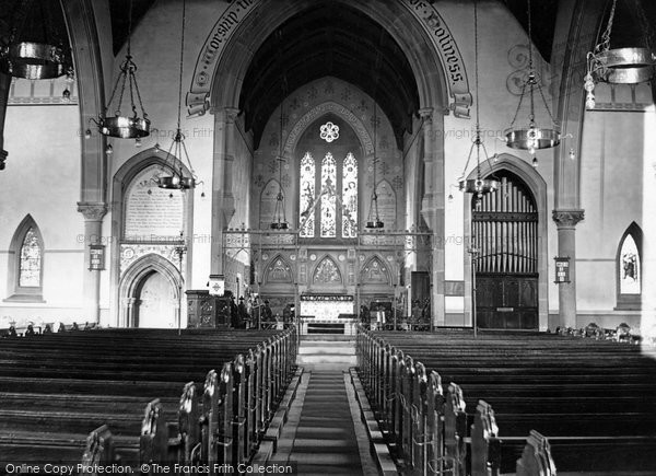 Photo of Accrington, St John's Church, Interior c.1945