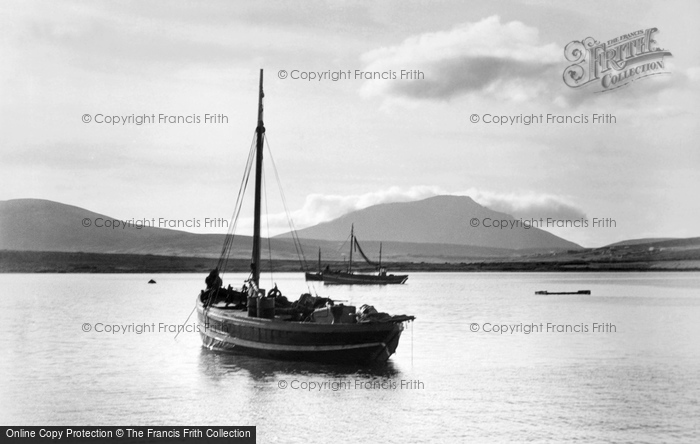 Achill Island, Slievemore in the evening c1955 Photo of Achill Island, Slievemore In The Evening c.1955