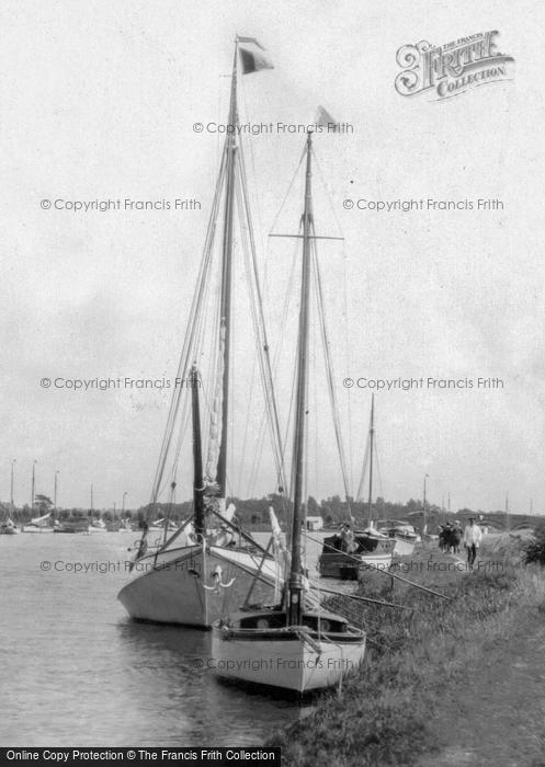 Photo of Acle, Boats On The River Bure c.1929