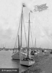 Boats On The River Bure c.1929, Acle