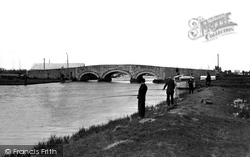Fishing At The Bridge c.1929, Acle