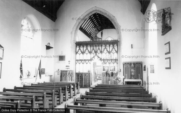 Photo of Acle, interior of the Church c1955