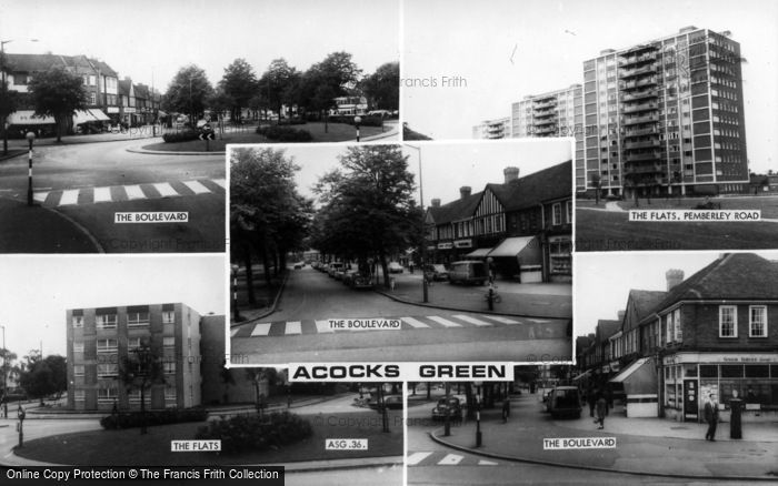 Photo of Acock's Green, Composite c.1965