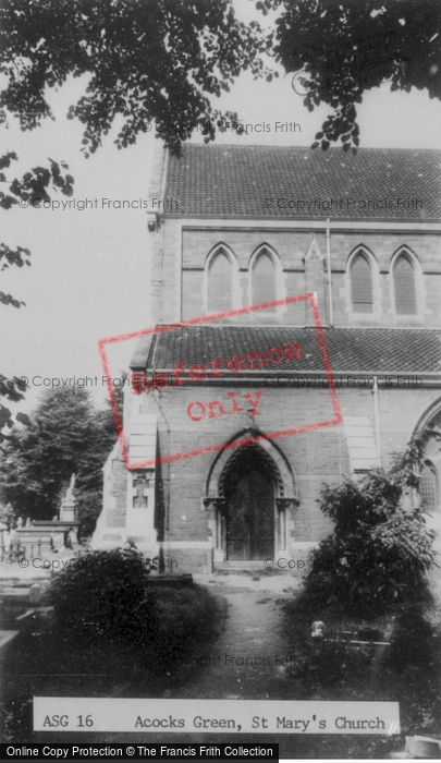 Photo of Acock's Green, St Mary's Church c.1965