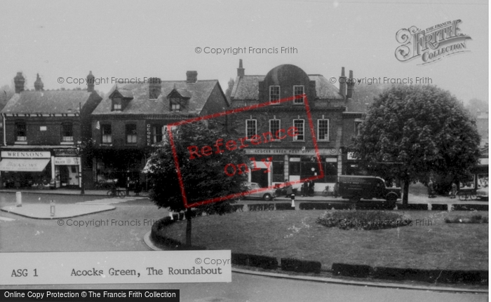 Photo of Acock's Green, The Roundabout c.1955