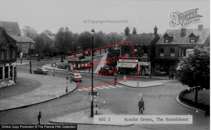 Photo of Acock's Green, The Roundabout c.1955
