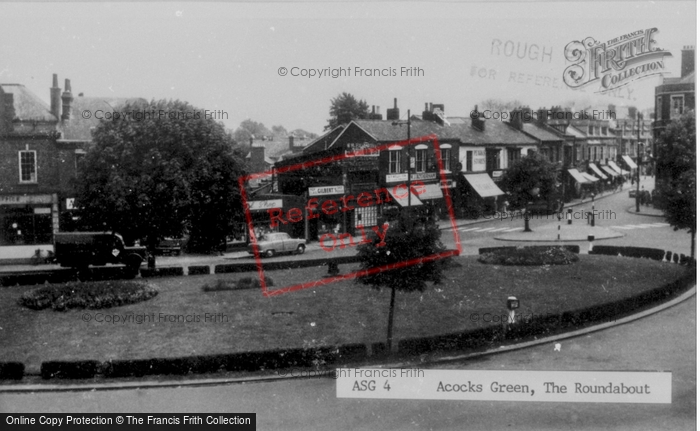 Photo of Acock's Green, The Roundabout c.1960