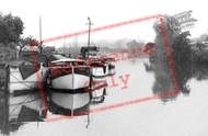 The River Weaver Near Acton Swing Bridge c.1955, Acton Bridge