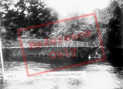 The Old Suspension Bridge c.1950, Addingham