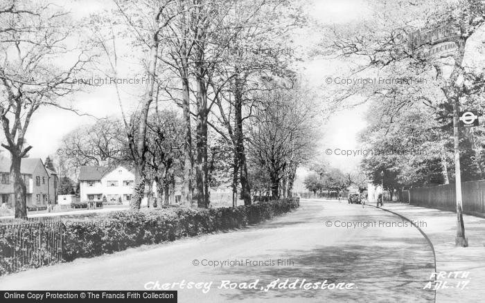 Photo of Addlestone, Chertsey Road c.1955