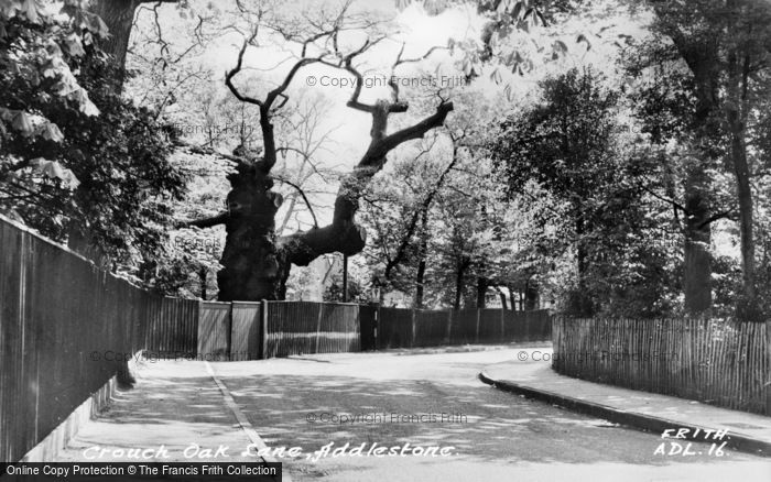 Photo of Addlestone, Crouch Oak Lane c.1955