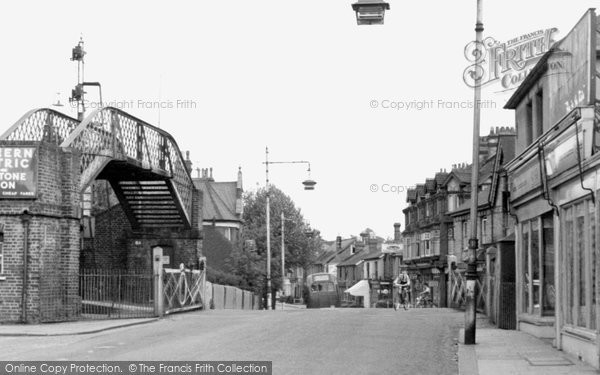 Photo of Addlestone, Station Road c.1955