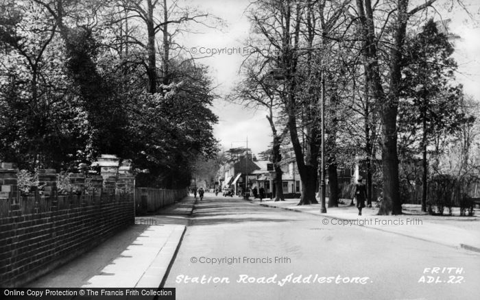 Photo of Addlestone, Station Road c.1955