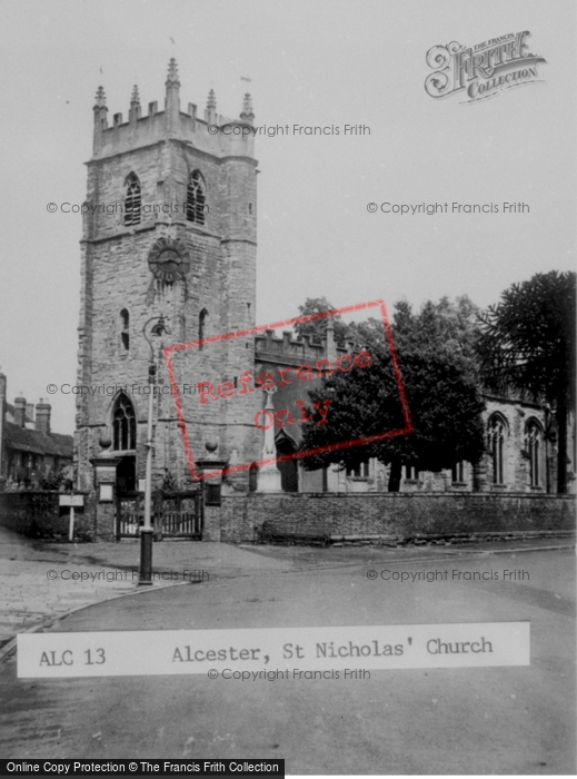 Photo of Alcester, St Nicholas' Church c.1955