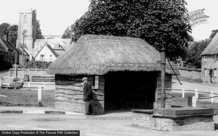 Photo of Aldbourne, A Man At Bus Stop c.1965